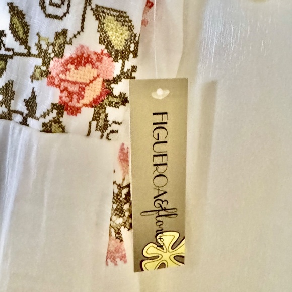 NWT FIGUEROA & FLOWER Cottage Rayon gauze Peasant dress Sz. L - Picture 7 of 10